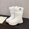 Winter New Outdoor Snow Country Velvet Thickened Snow Cotton Medium Tube Non-slip Warm Wear-resistant Couple Snow Boots