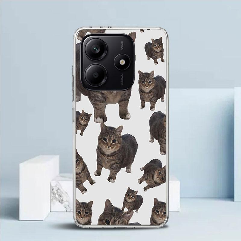 Crying Cat Memes Soft Cover for Xiaomi Redmi Note 15 14 13 12 Pro Plus Phone Case 14S 11S 11T 11E 10S 10 4G Pattern Shell Redmi