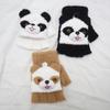 Children's Cartoon Flip-Top Knitted Gloves - Warm, Thickened, Fingerless for Autumn/Winter