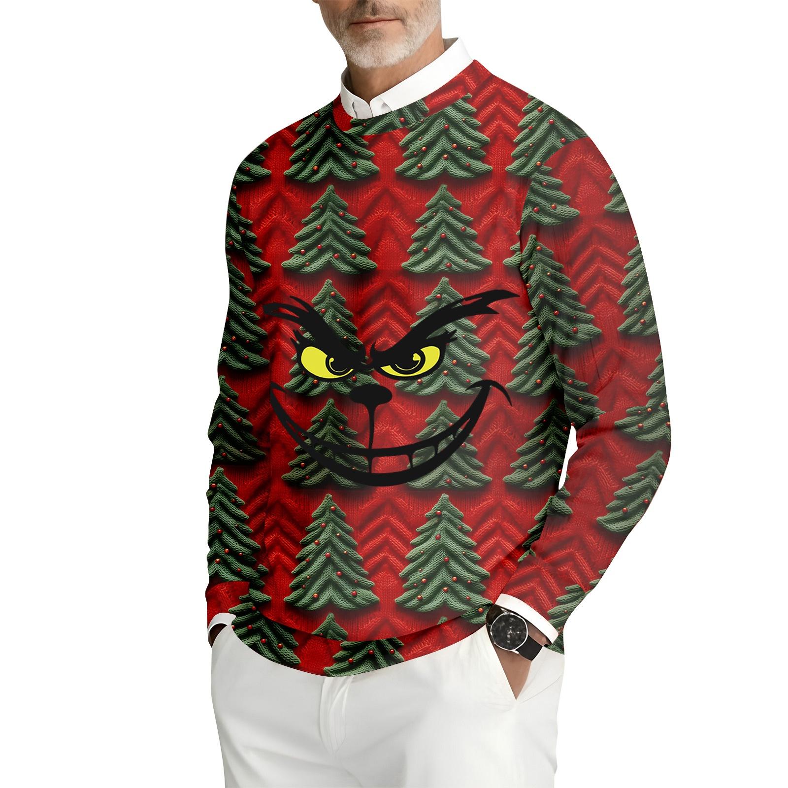 

Мужская толстовка с круглым вырезом и длинными рукавами из рубчатого трикотажа XXXL винный