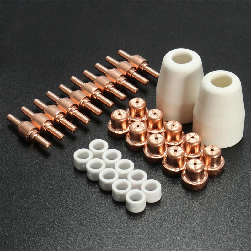 32pcs PT 31 LG-40 40A Standard Size Plasma Cutter Tip Electrodes Nozzles Kit Consumable Electrode Cutting Welder Torch Accessory