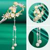 [Miaomyao] Kanzashi (Japanischer Haarschmuck) - Einzelstück - für japanische Kleidung, formelles Kimono, Yukata usw. - Winterblumen-Design - Perle und