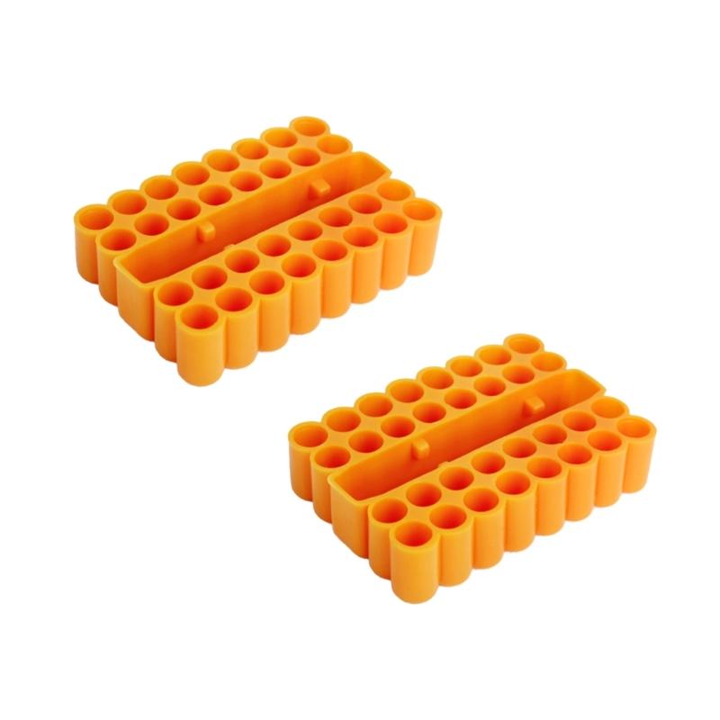 32 Holes Bit Holder for Screwdriver Drill Storage Hex Shank Organizer for 6.35MM Shank Storage Box Accessories