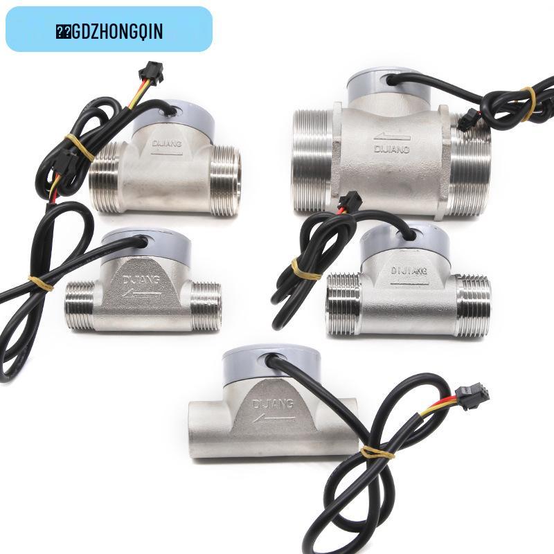 DN15 Water Flow Meter: 1-Inch Stainless Steel Sensor for Large Diameter Sewage Pipelines with Digital Display & 5-Year Warranty