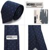 Michiko London Brand Made in Floral Jacquard Small Pattern Navy x Necktie, Japan, 100% Silk, Weave, (Pattern A Green)