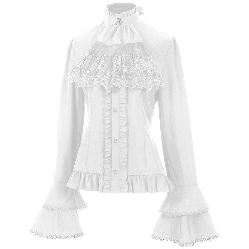Chemise Plissée Steampunk Victorienne pour Femmes Européennes & Américaines 2023