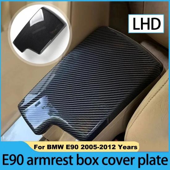 LHD E90 Car Center Console Storage Case Armrest Box Cover Trim Replacement For BMW 3 Series E90 2005-2012