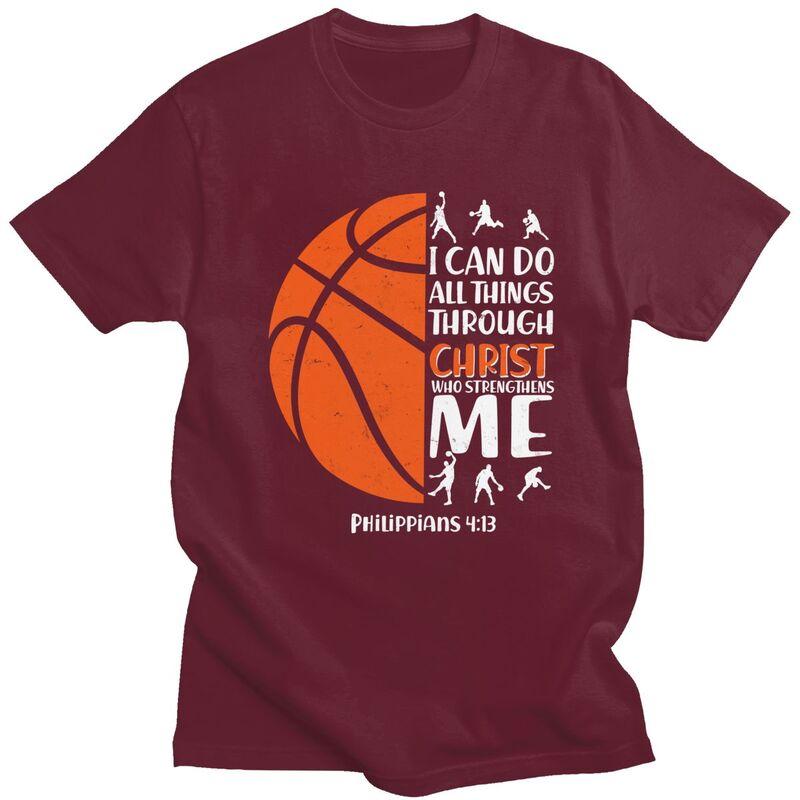 Custom Male Basketball Sport Quotes T Shirts ShortSleeve Cotton Tshirts Classic Tshirt Casual Tees Clothing