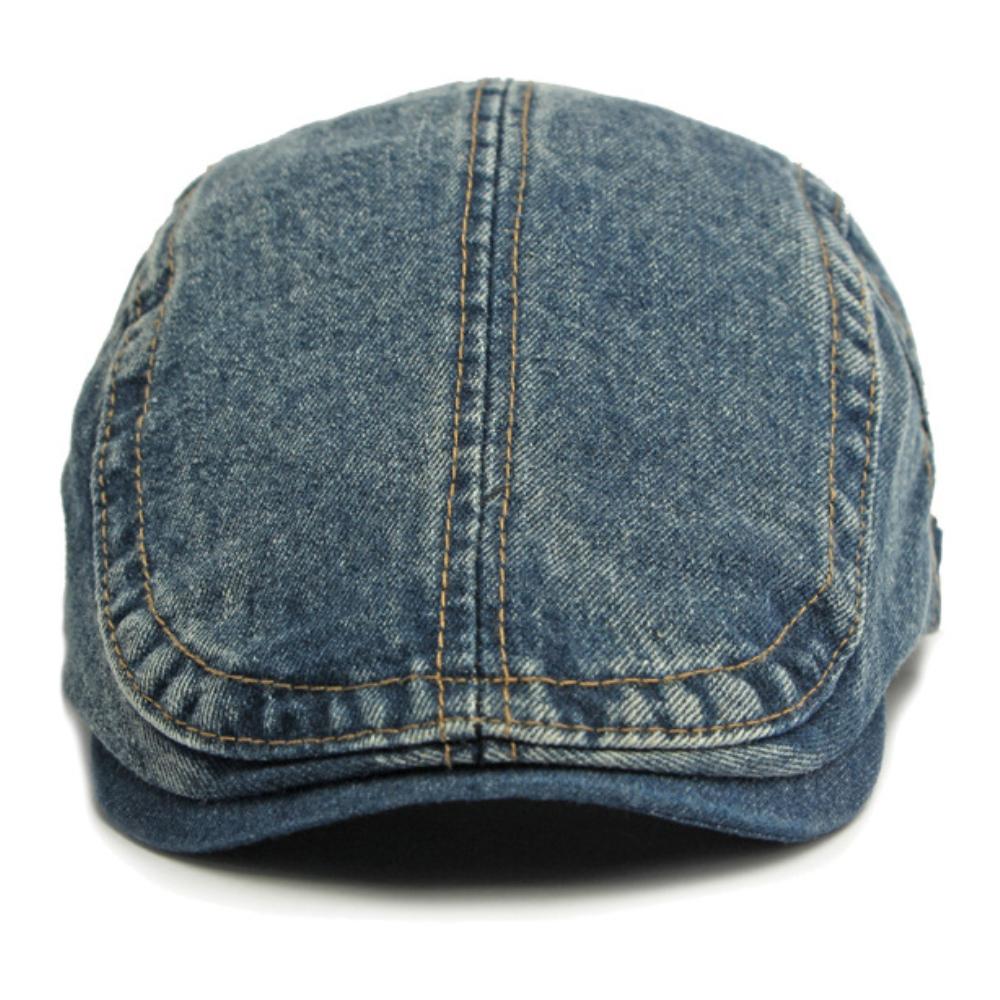 HT4436 Mens Berets Women Spring Summer Autumn Denim Beret Cap Vintage Artist Painter Beret Hat Male Female Adjustable Flat Caps