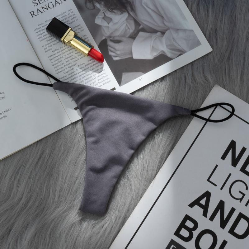 Kvinner Sømløs Tanga Hot Fristelse Bikini T-bak Lav midje G-streng Sexy Truser