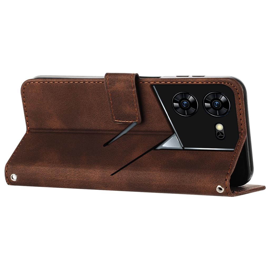 Pour TECNO Pova 5 Pro 5G Étui Portefeuille avec Support Vue Antichoc Couverture en Cuir PU