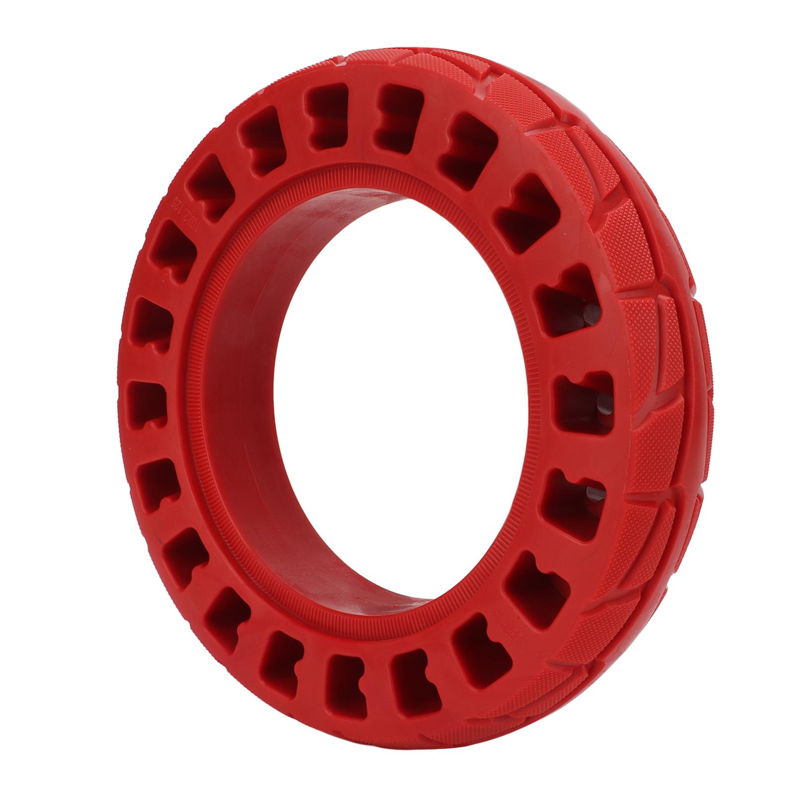 Шина для электросамоката амортизирующая взрывозащищенная двойная сотовая резиновая шина для колеса самоката для Xiaomi 10 дюймов красный