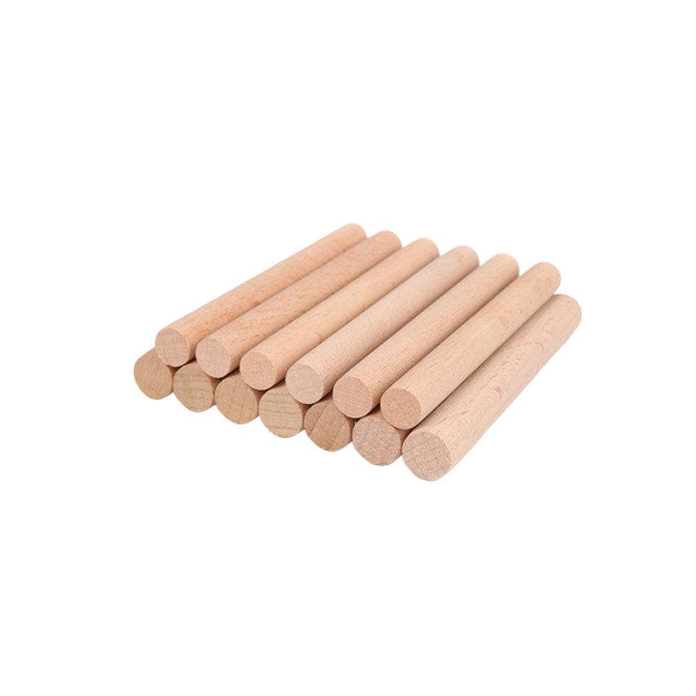 20Pcs Beech Solid Wooden Round Rods Smooth Surface Craft Sticks for Woodworking DIY Crafts Hobby Home Decoration