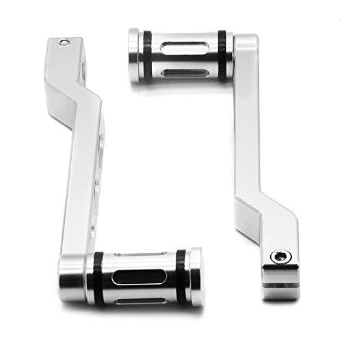 HANSWD for Harley Motorcycle Rearsets CNC Shifter Lever Pedal (Silver)