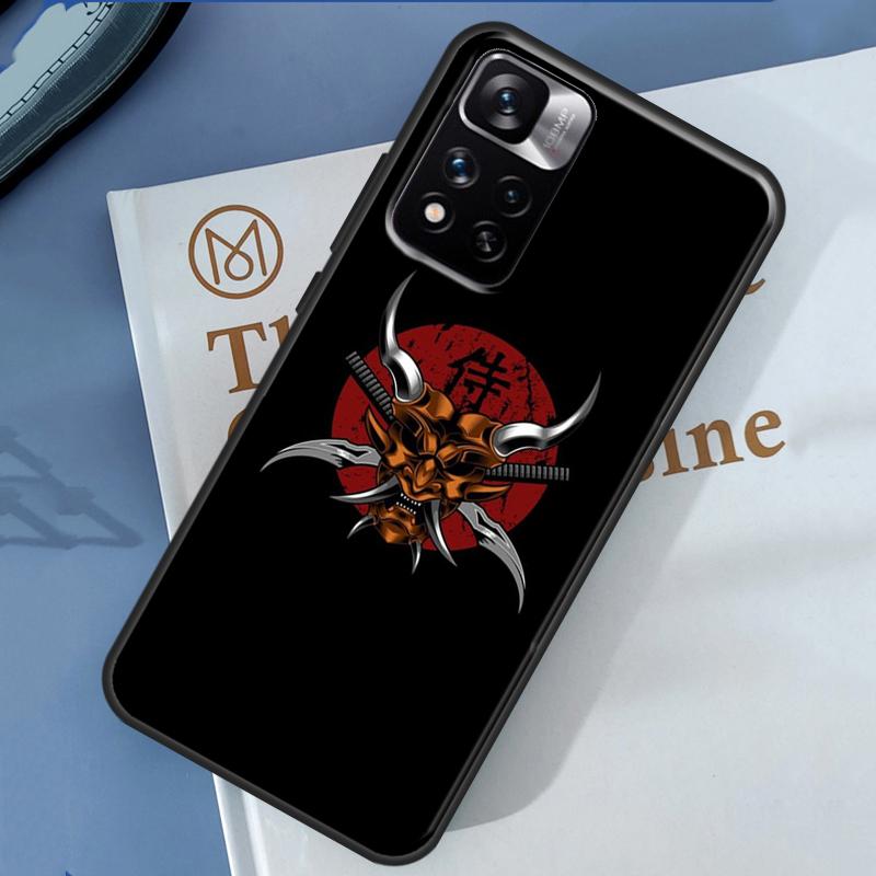 Samurai Mask Demon Case For Xiaomi Redmi 13C 10C 12C 14C Redmi Note 14 13 Pro 12 11 9 10 9S 10S 11S 12S Cover