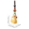 Weave Rope Wooden Carved Cat Keychain Beads Car Keyring Creative Wood Kitty Dolls Pendant  Students