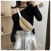 Women'S Stylish Woven Chest Bag - Light Brown, Breathable Crossbody Sling Phone Pouch with Zipper Closure, Versatile Waist Pack for Beach, Sports