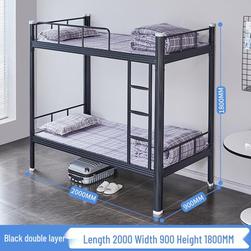 Steel Frame Double-Decker Bunk Bed for Dorms and Apartments