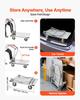 Platform Truck, 907.18 Kg Capacity, Heavy Duty Steel Flatbed Cart with Swivel Wheels and Handle, Foldable Platform Hand Push Truck Dolly, for
