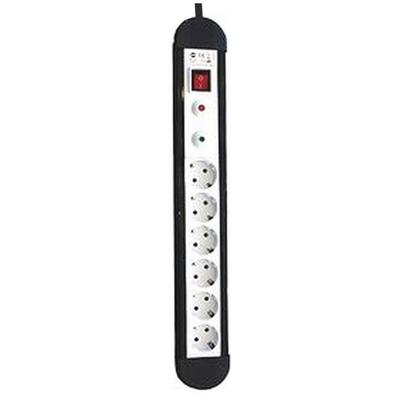 מולטי-תקע 6 שקעים עם מתג Silver Electronics 3680W שחור