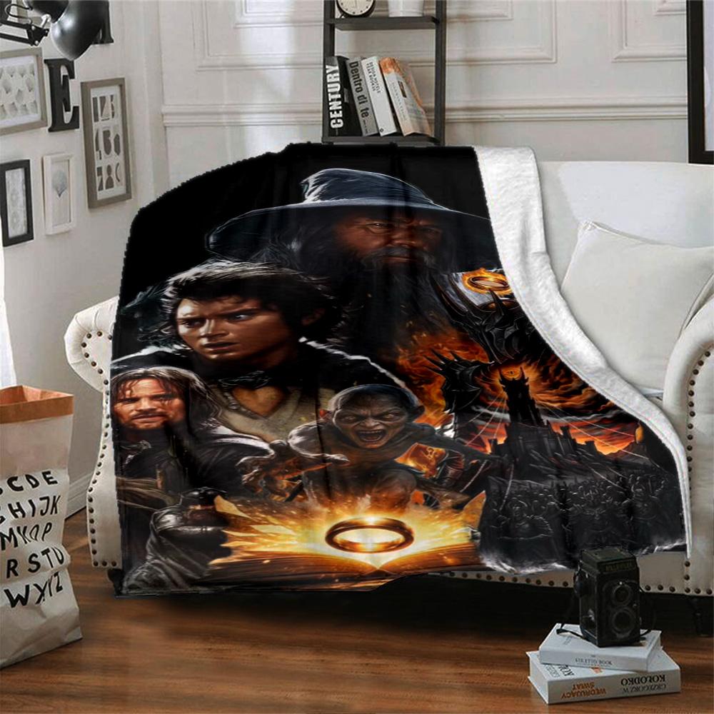 Lord Rings Blanket Soft Warm Cozy Perfect for Office Picnics Office Chair for All Occasions Warmthful Decor Birthday Christmas Gift Blanket