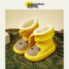 Happy Mary Kids' Waterproof Cartoon Rain Boots with Velvet Lining - Spring/Autumn Collection