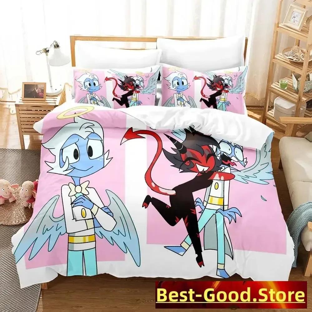 Moxxie Boss Anime Parure 3D Printed Bed Set Duvet Cover Pillowcase Bedding Set Linen Sheet Quilt Cover Full Queen King Size