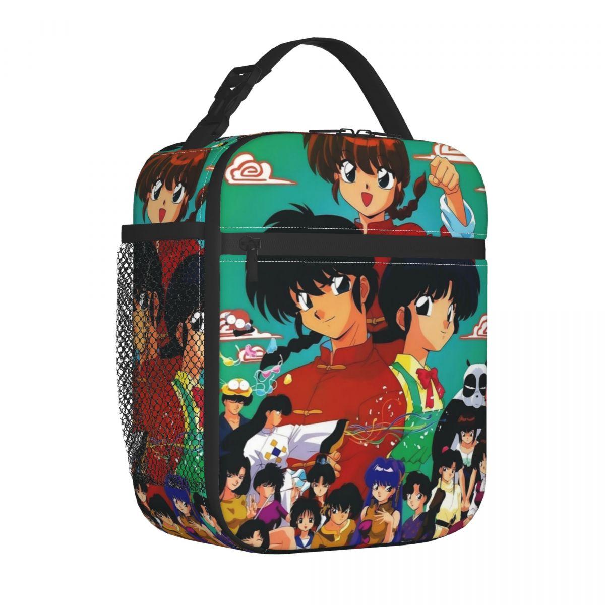 A Comedy Of Love And Martial Ranma 1/2 Insulated Lunch Bag Thermal Bag Reusable Portable Tote Lunch Box Food Handbags Picnic One Size
