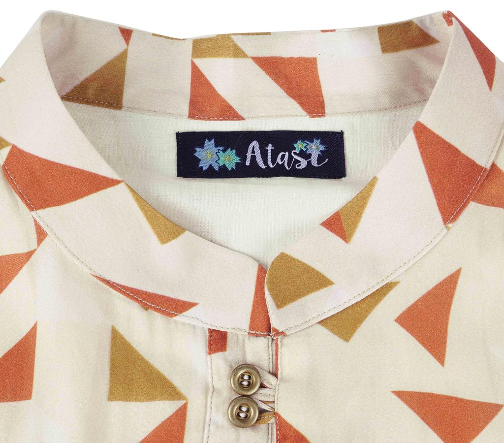 Atasi Traditional Party Wear Long Sleeve Kurta  Mandarin Collar Neck Casual