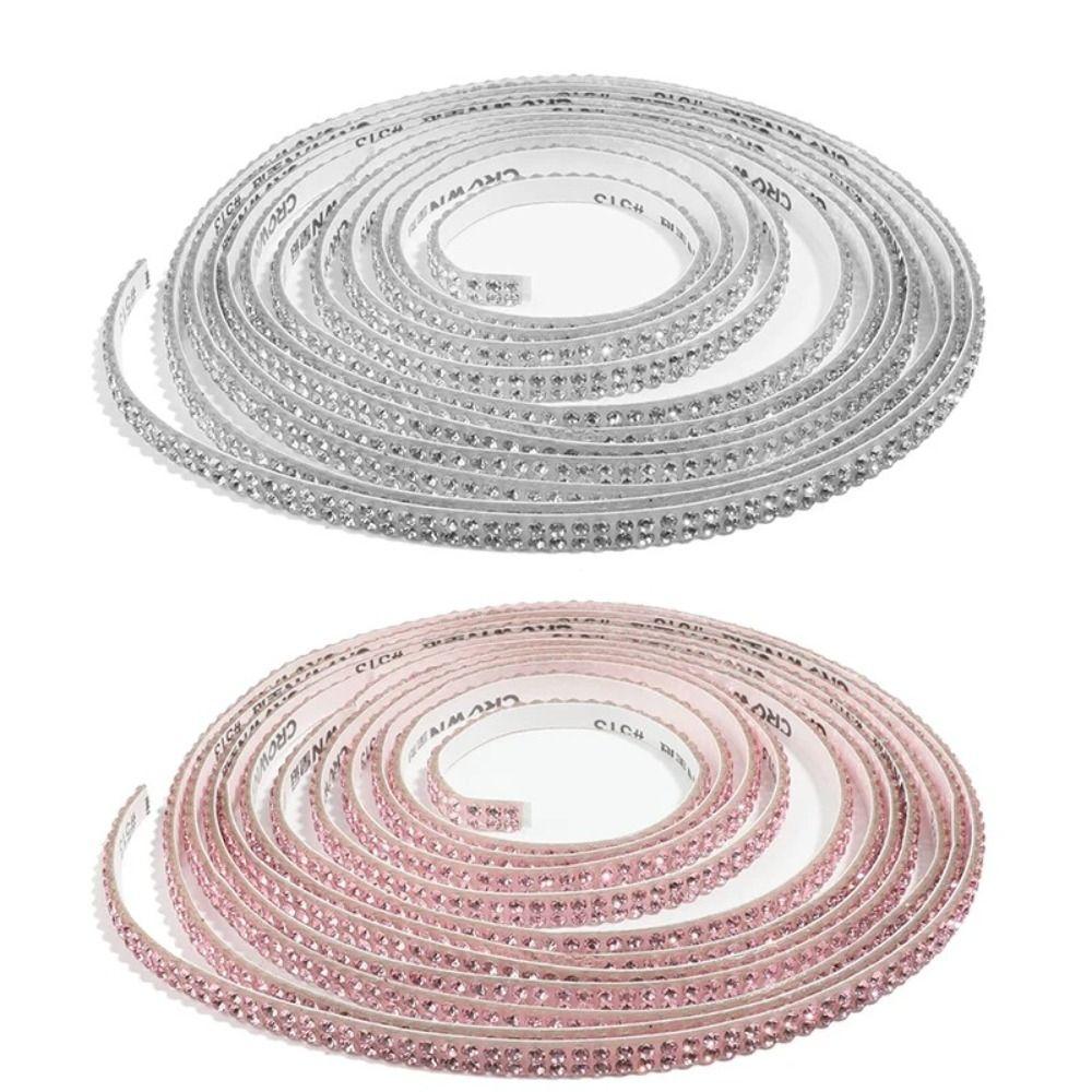 5mm Car Crystal Door Stickers Rhinestones Auto Mouldings Bling Car Trim  Car Interior Accessories