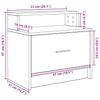 Nightstand with Drawer Black Oak Effect 51 x 31 x 47 cm