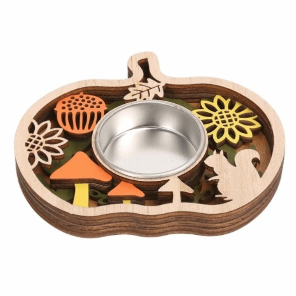 Multi-layered Halloween Candle Holder Romantic Wooden Candle Stands Ghost Festival