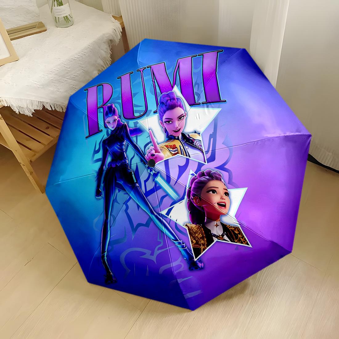 1 Stück Kpop Tragbarer Automatischer Regenschirm Kompakt 8 Rippen Leichtgewichtig Perfekt für Outdoor-Abenteuer Outdoor-Zubehör Stilvolles Geschenk für Frauen