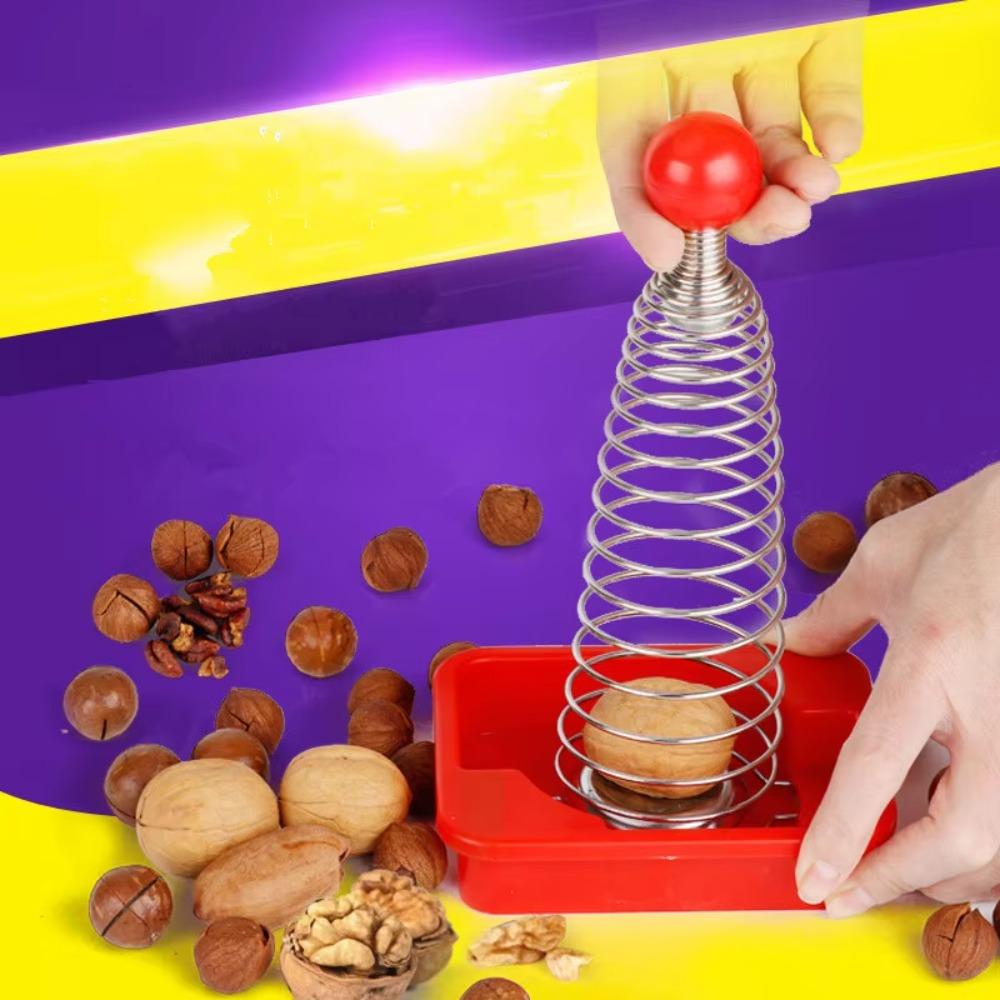 Effective Walnut Plier Stainless Steel Nut Shell Opener Spiral Spring Nutcracker  Kids