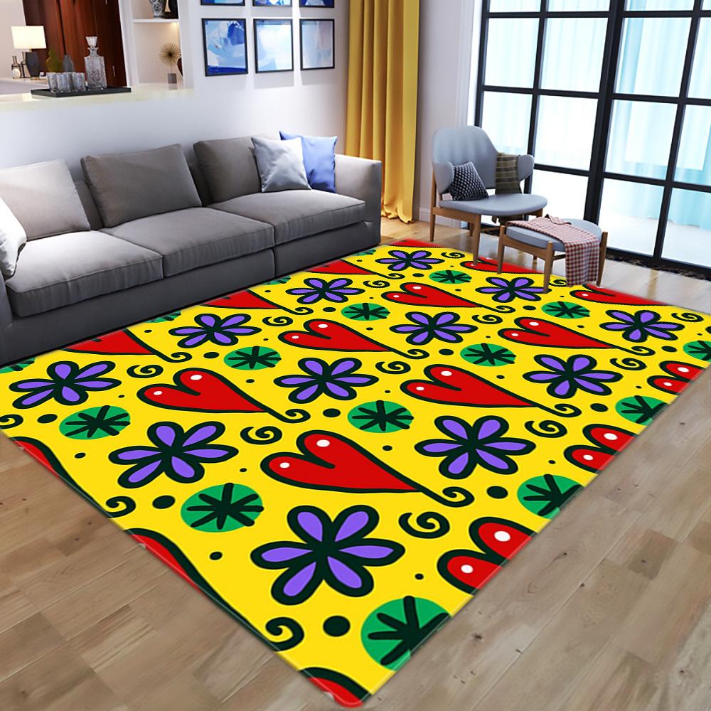 Flowers And Plants Printed Carpet Living Room Modern Home Sofa Coffee Table Bedroom Full Bedside Floor Mat