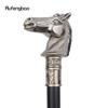 Bronze Color Race Horse Bristle Head Animal Fashion Stick Decorative Cospaly Vintage Party Fashionable Walking Cane Crosier 93cm