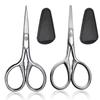 1Pcs Facial Hair Beard Scissors for Mustache, Nose, Eyebrows and Nail Cutting Scissors Stainless Steel Trimming Makeup Scissors