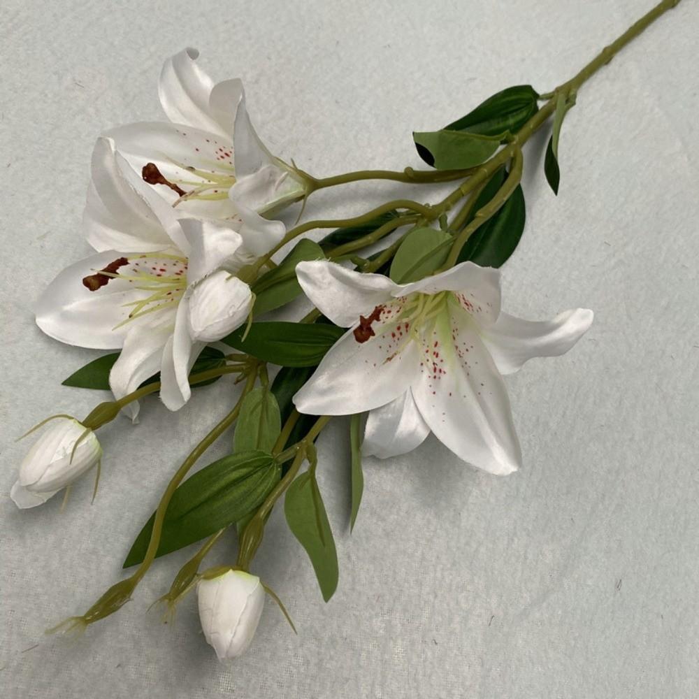

Arrangement Lily Silk Lilies Pastoral Decorative Artificial Flowers 7Heads Fake Fake Bouquet Wedding Arch