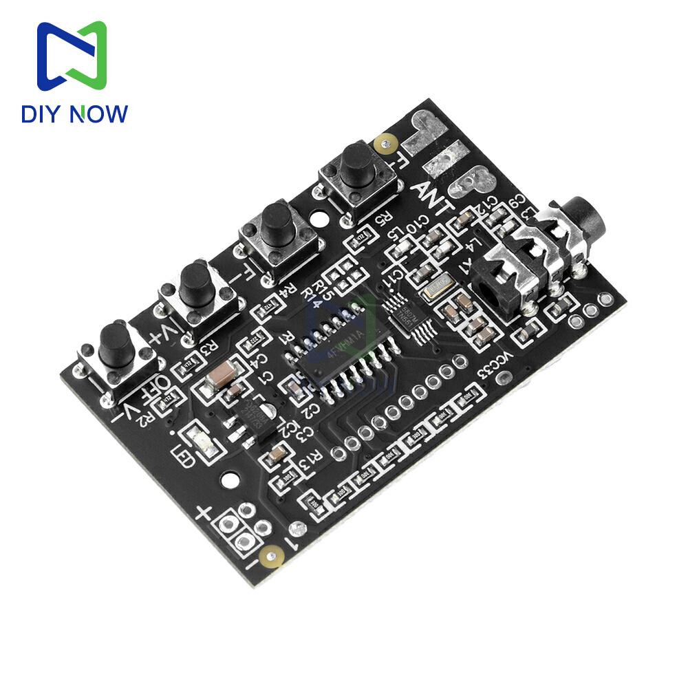 DC 3-12V 76.0MHz-108.0MHz Frequency Band Stereo FM Receiver Circuit Board FM Radio Module FM Receiver Board 56dB