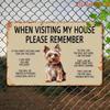 2D Flat Yorkshire Terrier Metal Wall Sign 8x12 Inch Unframed Dog Plaque Pet Themed Kitchen Garden Decor Outdoor Dog Lover Gift