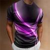 Men's Graphic Color Block T Shirt Short Sleeve T Shirt 3D Print Crew Neck Shirt Vintage Fashion Designer Outdoor Daily Sports Yellow Blue Purple