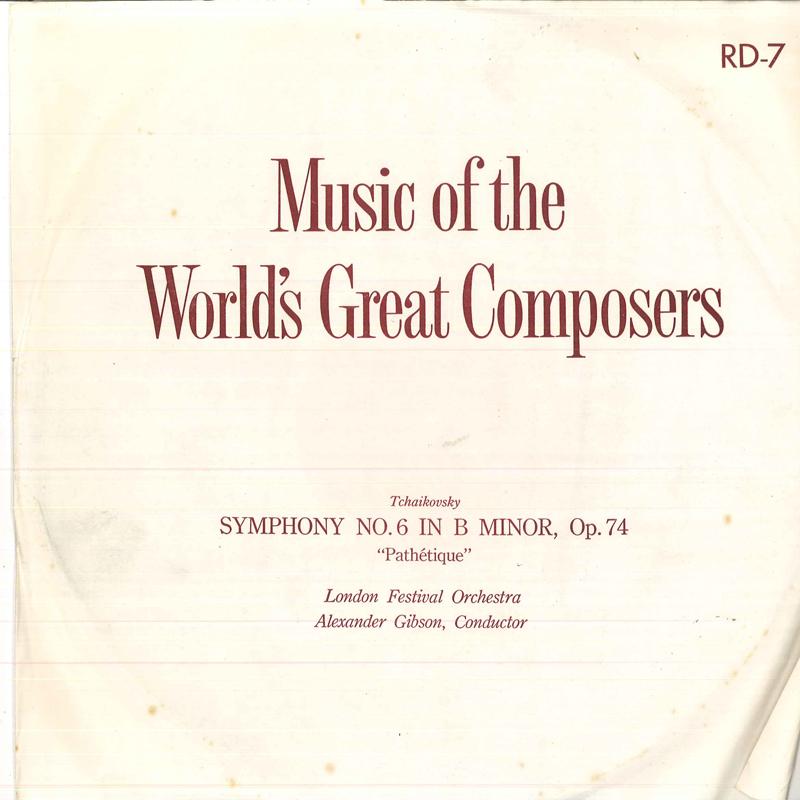 

LP Record ALEXANDER GIBSON(COND.)/LONDON FEST - Tchaikovsky/Symphony No.6 N B Minor RD7 VICTOR Japan Classical Used