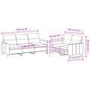 2 Piece Sofa Set with Cushions Dark Grey Fabric