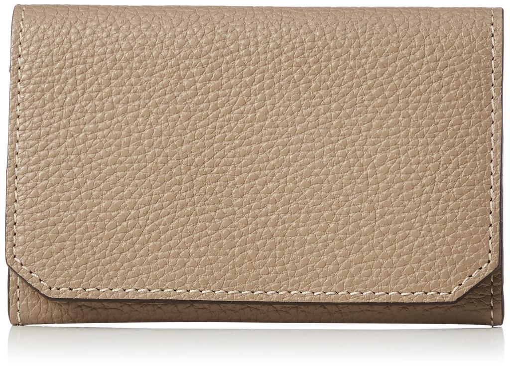TOPKAPI Dames Tweekleurige Leren Visitekaarthouder, LEAN, Greige, One Size