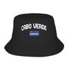 Cape Verde Flag of Cape Verde Bucket Hat For Unisex FisherUnisex Hats Fashion Fishing Caps Breathable Street Style Printed Sun Hats