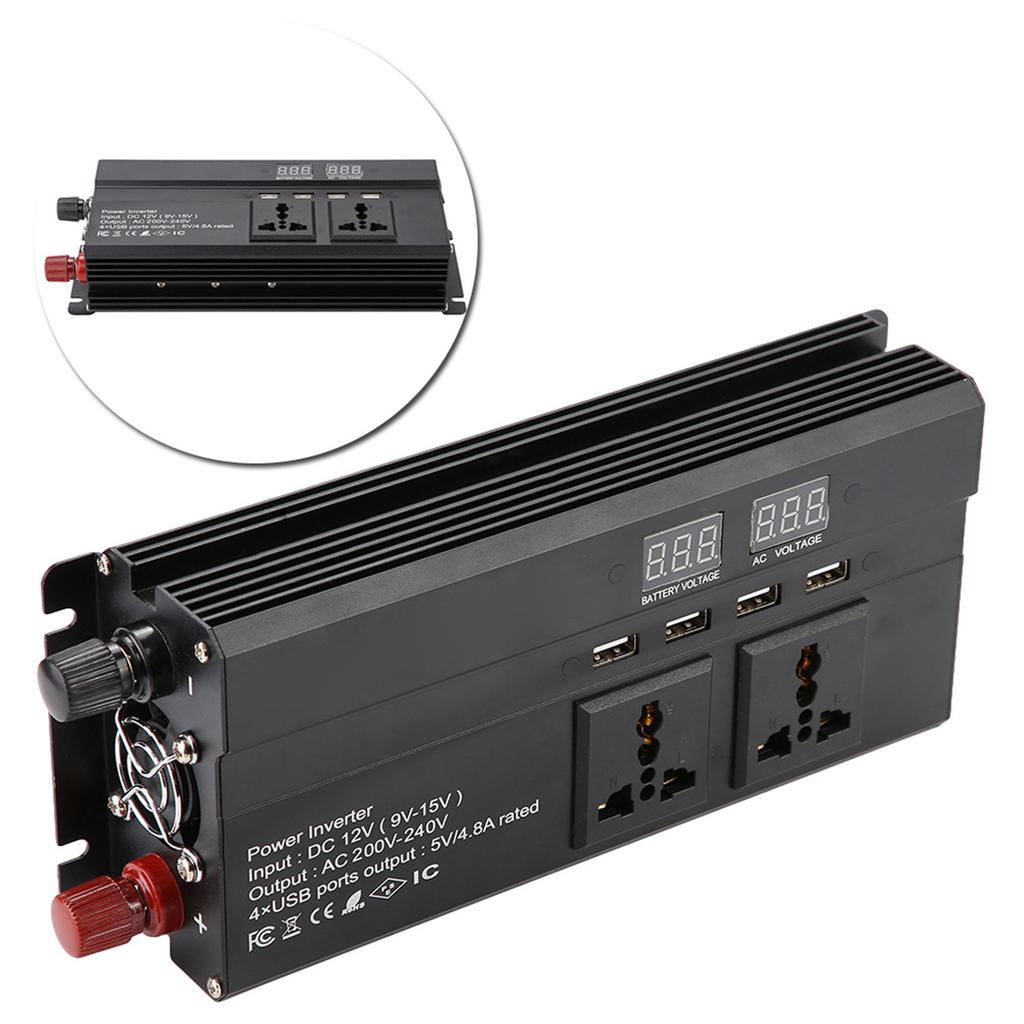 DC 12V-ról 1200W 3000W Automata Feszültségátalakító Inverter Konverter Autós Töltő