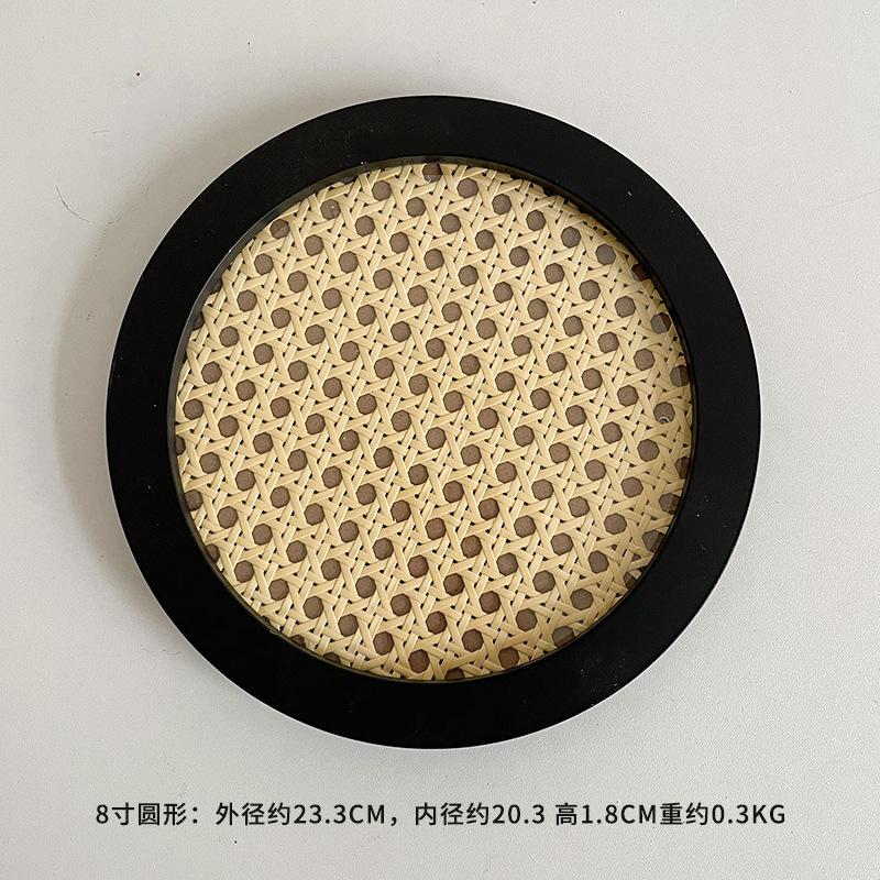 Nordic Rattan Jewelry Aromatherapy Sundry Storage Tray Plastic Household Perfume Ornaments Organizer Plate Creative Photo Prop