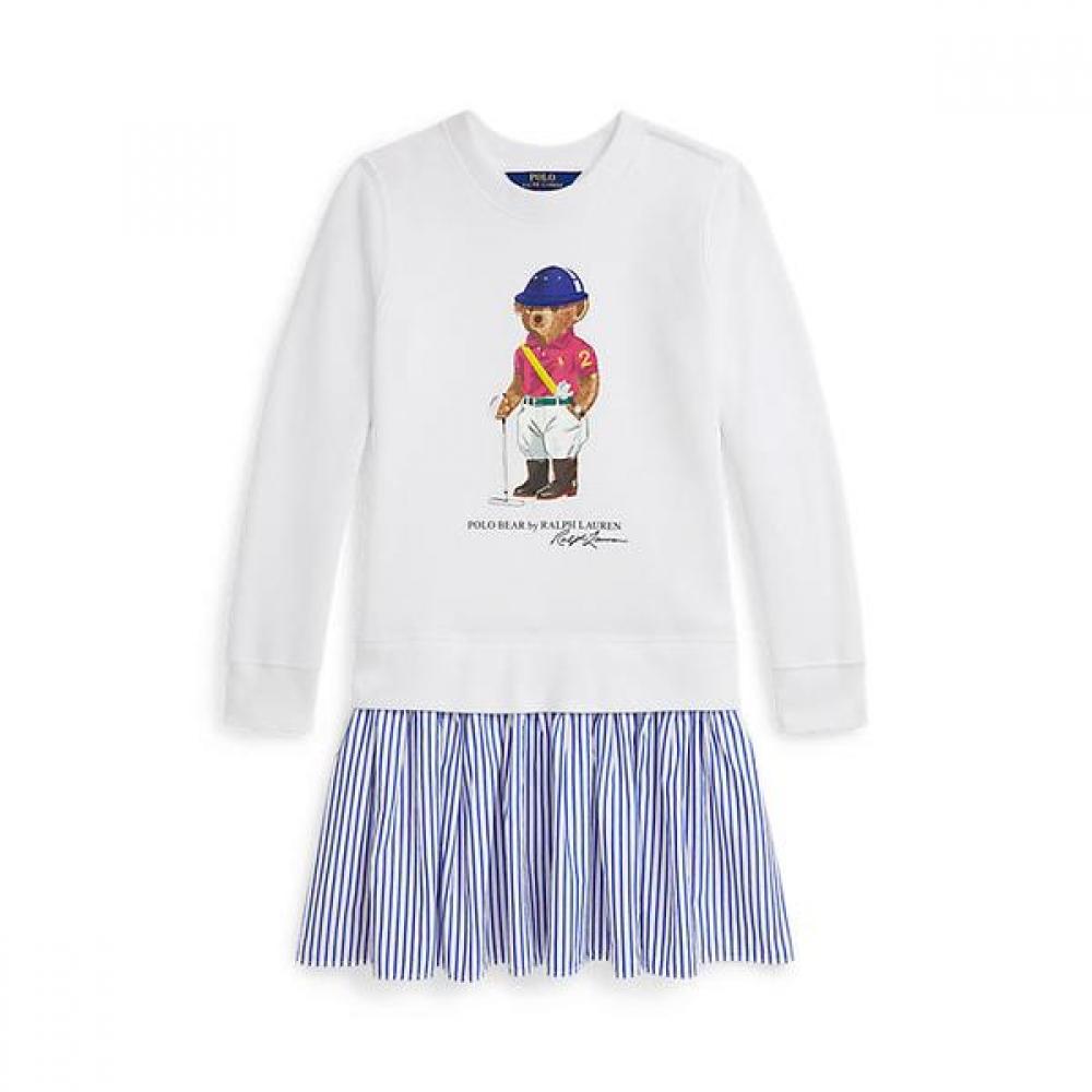 Polo Ralph Lauren Girls 7 16 Polo Bear Stripe Skirt Dress Cwpodrsg3d21117100 S