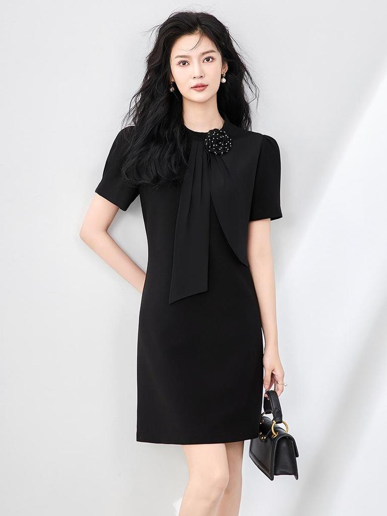 Elegantes High-End Perlen 3D Blumenband Abendkleid, Südol-Mode-Stil