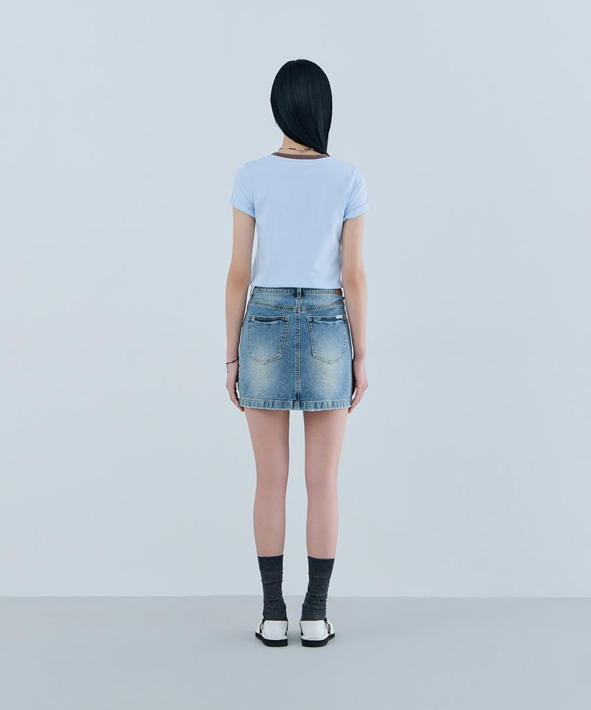 GUESS 1Color Lbl Denim Mini Skirt Oq2D5910